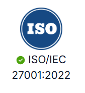 ISO/IEC 27001:2022 certified